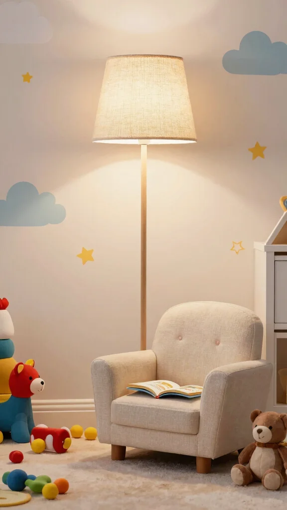 10 Nursery Floor Lamp Ideas for a Warm Soft Ambient Baby Room Light - 4. Cozy Knit: Fabric Floor Lamps 1