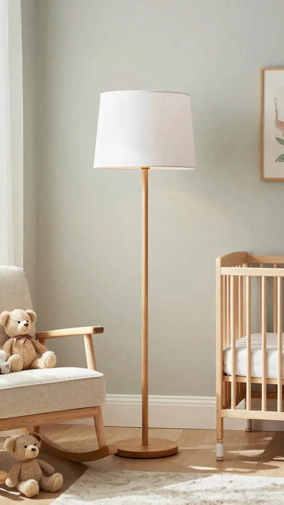 10 Nursery Floor Lamp Ideas for a Warm Soft Ambient Baby Room Light - 6. Mid-Century Modern: Timeless Appeal 1