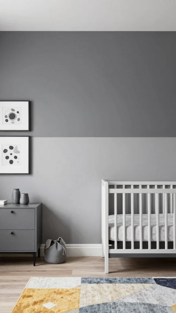 10 Nursery Half-Wall Ideas for a Two-Tone Classic Paint Finish - 4. Fun with Monochromatic Shades 1