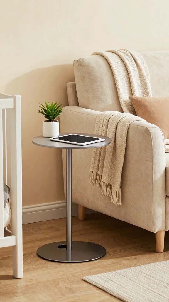 10 Nursery Side Table Ideas for a Functional Styled Glider Companion - 10. Integrated Charging Stations 1
