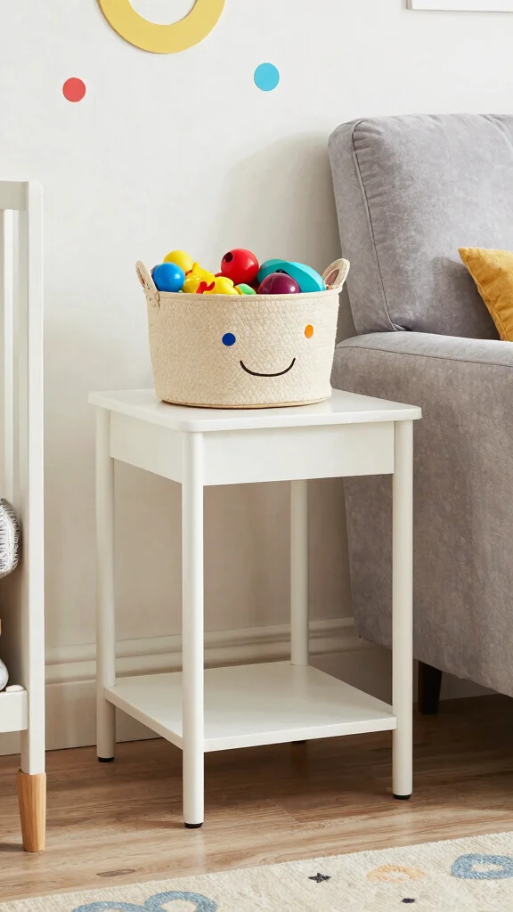 10 Nursery Side Table Ideas for a Functional Styled Glider Companion - 4. Multipurpose Magic 1