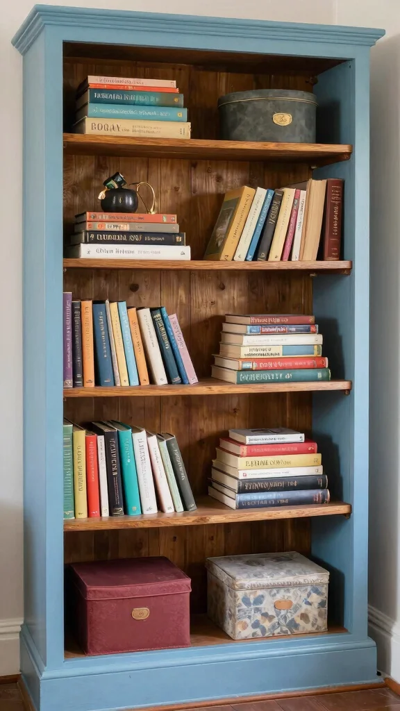 10 Vintage Storage Room Ideas for a Nostalgic Character-Rich Space - 8. Vintage Bookcase Transformation 1