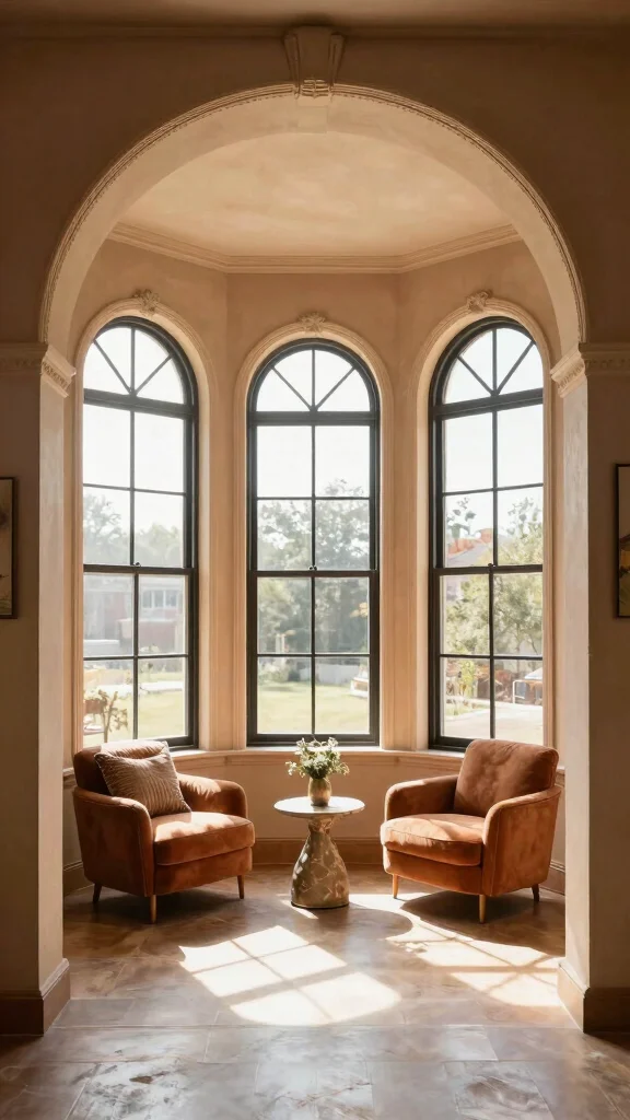11 Basement Egress Window Ideas for Safety, Light, and Natural Ventilation - 5. Arched Egress Windows 1
