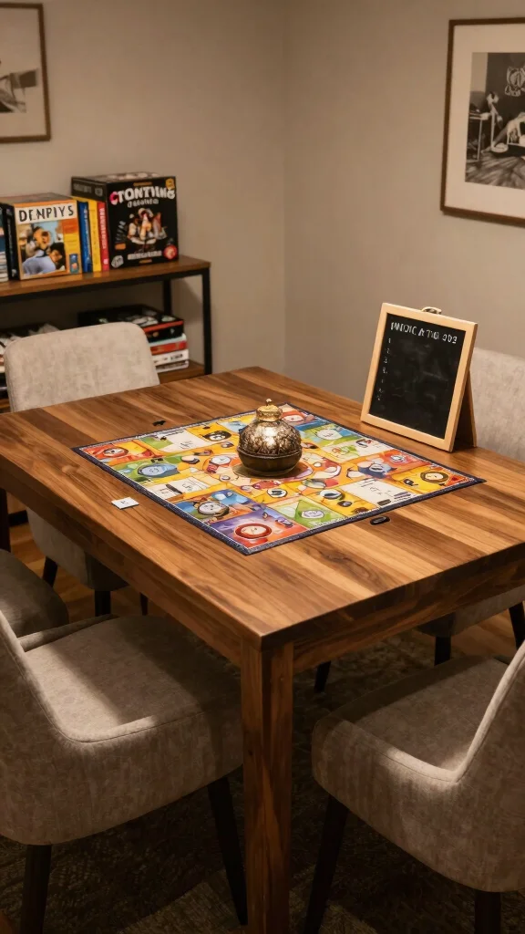 11 Basement Hangout Room Ideas for a Cozy Stylish Social Space - 3. Game Table for Board Games and More 1