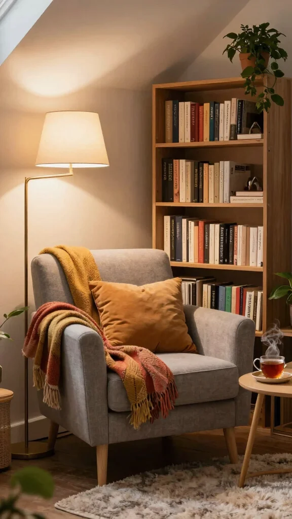 11 Basement Hangout Room Ideas for a Cozy Stylish Social Space - 5. Chic Reading Nook 1