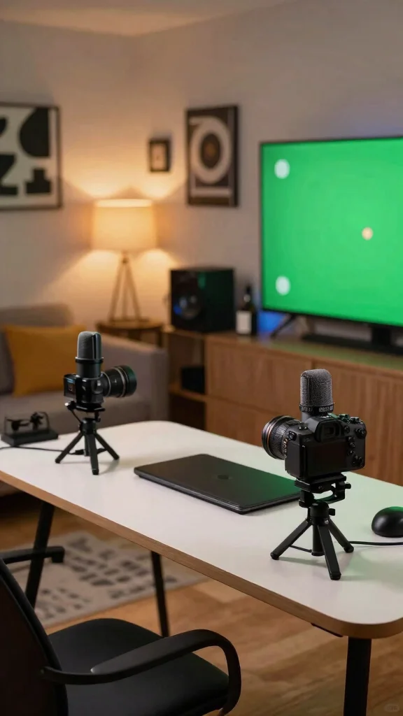 11 Basement Hangout Room Ideas for a Cozy Stylish Social Space - 9. Tech Setup for Streaming 1