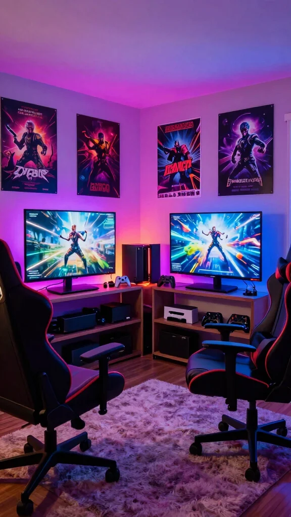 11 Basement Kids Hangout Ideas for a Fun Cozy Space Teens Will Love - 1. Gaming Zone Extravaganza 1