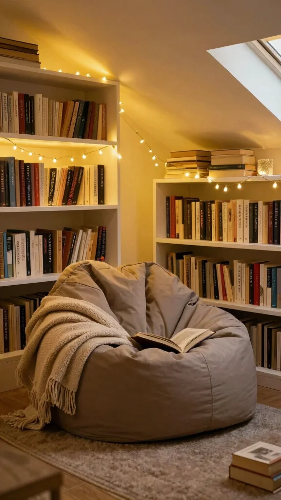 11 Basement Kids Hangout Ideas for a Fun Cozy Space Teens Will Love - 8. Reading Retreat 1