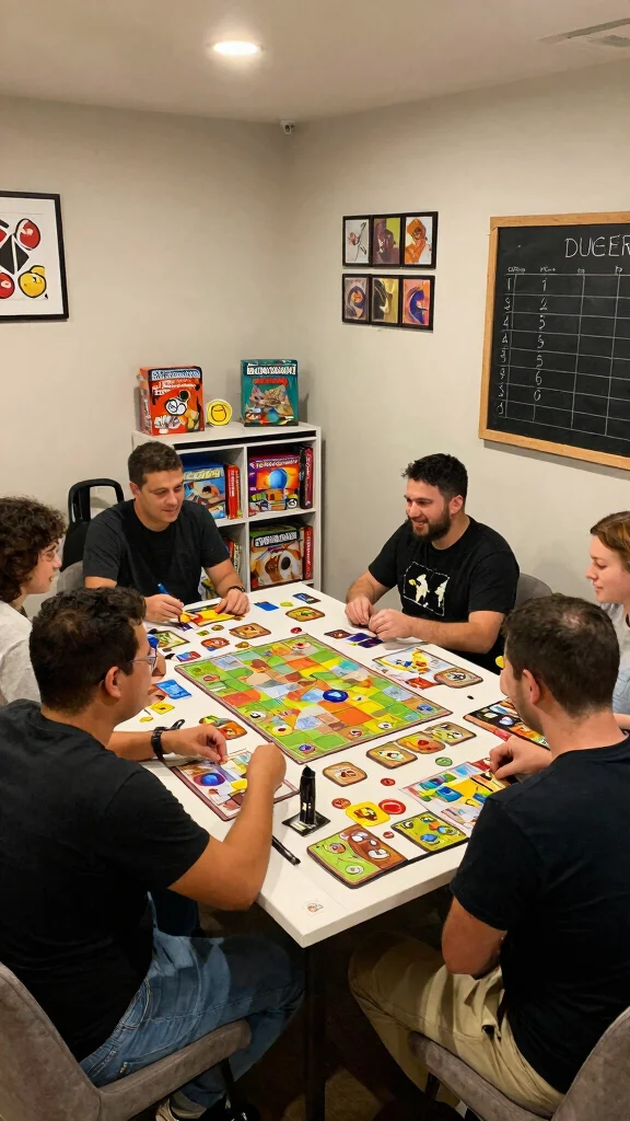11 Basement Kids Hangout Ideas for a Fun Cozy Space Teens Will Love - 9. Game Table for Board Games and Puzzles 1