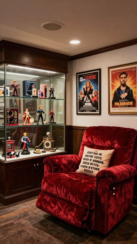 11 Basement Movie Room Ideas for a Cozy Cinematic Experience at Home - 2. Themed Decor 1