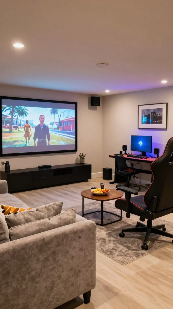 11 Basement Movie Room Ideas for a Cozy Cinematic Experience at Home - 7. Multi-Purpose Use 1