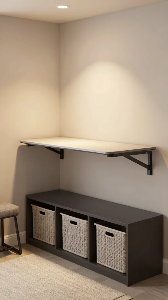 11 Basement Utility Room Ideas for a Tidy Functional Service Space - 1. Incorporate Multi-Functional Furniture 1