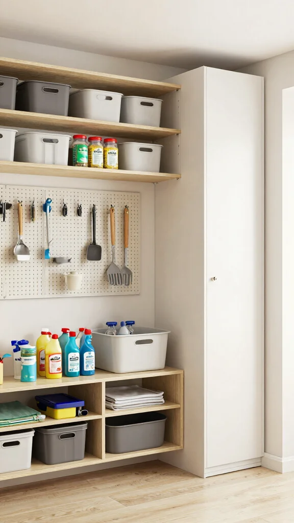 11 Basement Utility Room Ideas for a Tidy Functional Service Space - 2. Use Vertical Storage Solutions 1