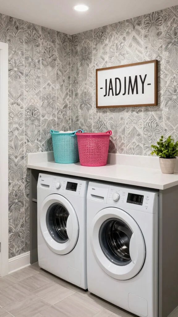 11 Basement Utility Room Ideas for a Tidy Functional Service Space - 3. Create a Laundry Zone with Style 1