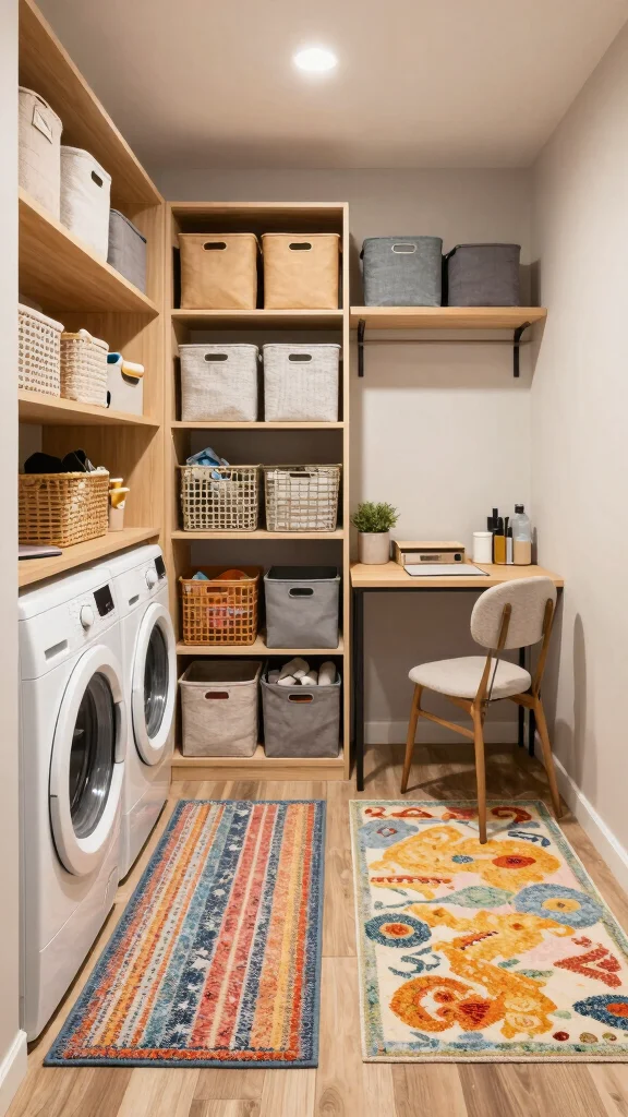 11 Basement Utility Room Ideas for a Tidy Functional Service Space - 4. Create Zones for Different Activities 1