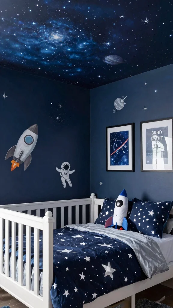 11 Boy Nursery Decor Ideas for a Playful Personalized Space - 7. Space Explorer Dream 1