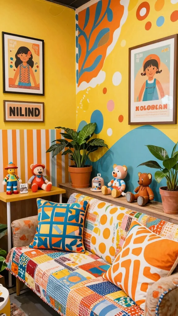 11 Boy Nursery Decor Ideas for a Playful Personalized Space - 9. Fun and Funky Retro Vibes 1