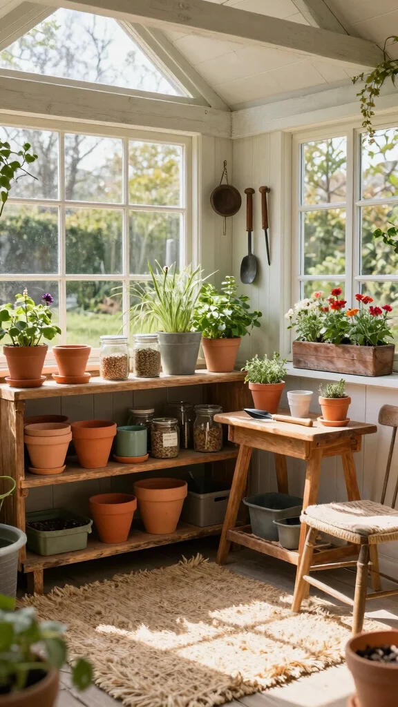 11 Garden Storage Room Ideas for Tools, Pots, and Outdoor Equipment - 2. Chic Potting Shed Designs 1