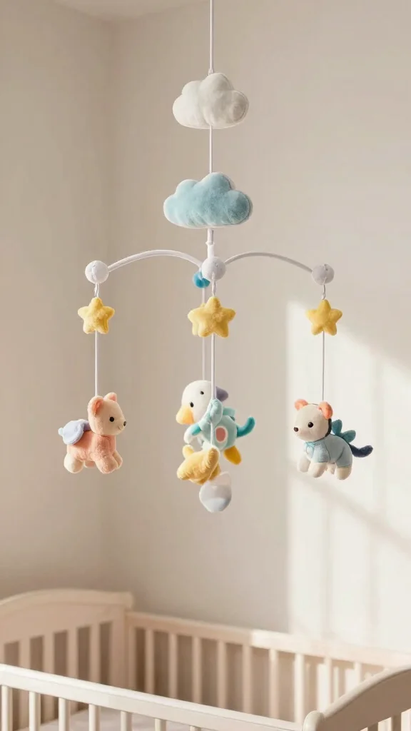 11 Girl Nursery Decor Concepts for a Dreamy Personalized Space - 7. Playful Mobile Creations 1