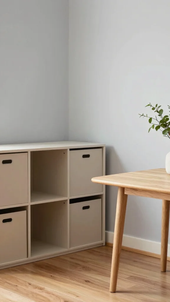 11 Japandi Storage Room Ideas for a Calm Minimal Natural Space - 5. Neutral Color Palette for a Peaceful Vibe 1