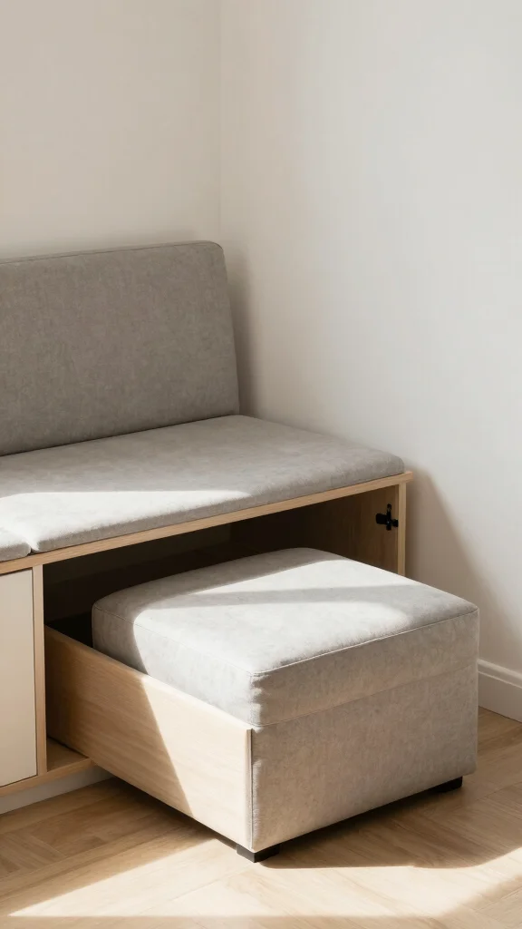 11 Japandi Storage Room Ideas for a Calm Minimal Natural Space - 6. Multi-Functional Storage Solutions 1