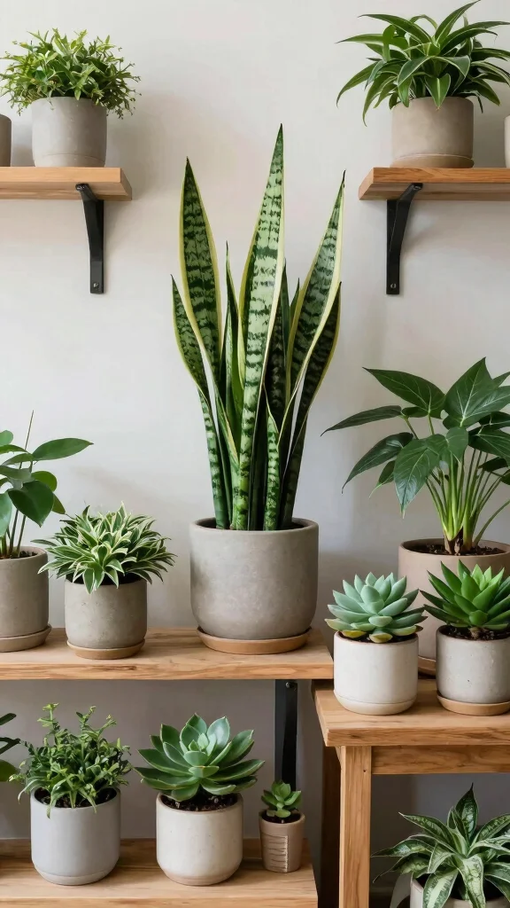 11 Japandi Storage Room Ideas for a Calm Minimal Natural Space - 7. Integrating Greenery for Freshness 1