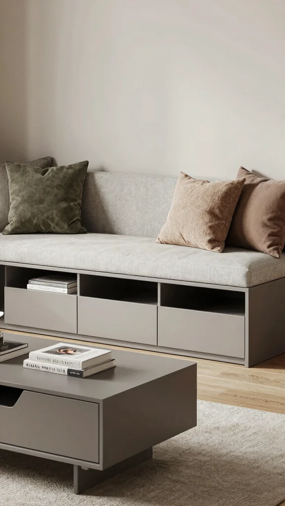 11 Luxury Storage Room Ideas for an Elevated Hotel-Worthy Organization - 6. Multi-Functional Elements 1