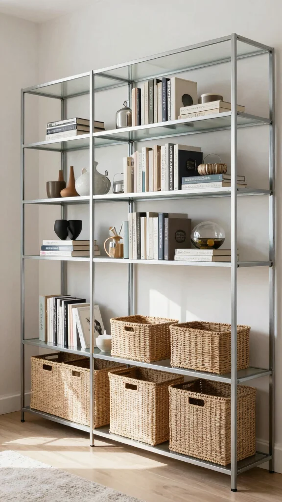 11 Luxury Storage Room Ideas for an Elevated Hotel-Worthy Organization - 7. Open Shelving Systems 1