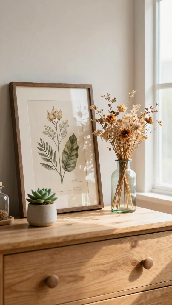 11 Nursery Dresser Decor Ideas for a Styled Beautiful Baby Room - 3. Nature-Inspired Accessories 1