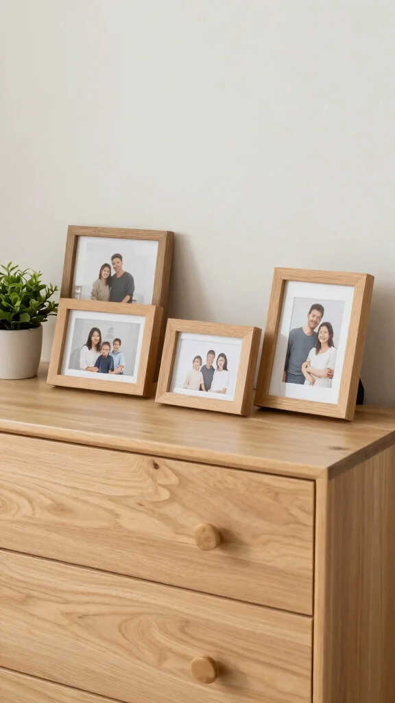 11 Nursery Dresser Decor Ideas for a Styled Beautiful Baby Room - 4. Personal Touches with Family Photos 1