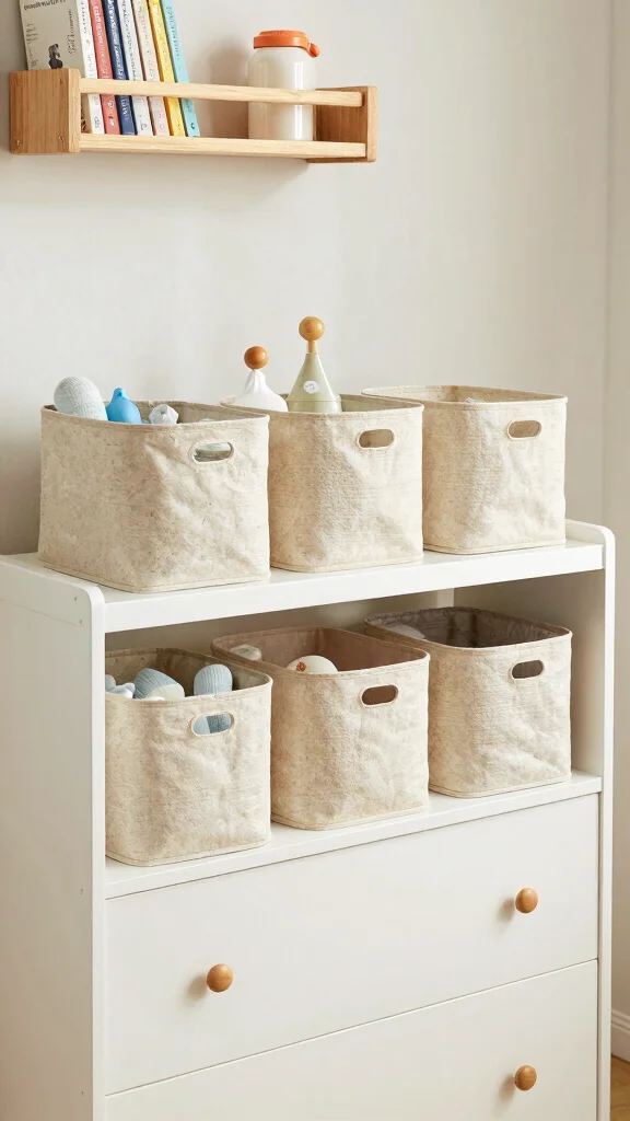 11 Nursery Dresser Decor Ideas for a Styled Beautiful Baby Room - 5. Functional and Stylish Organization 1