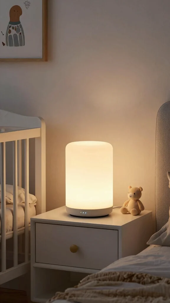 11 Nursery Lamp Ideas for a Warm Ambient Functional Baby Room - 10. Touch-Sensitive LED Lamp 1