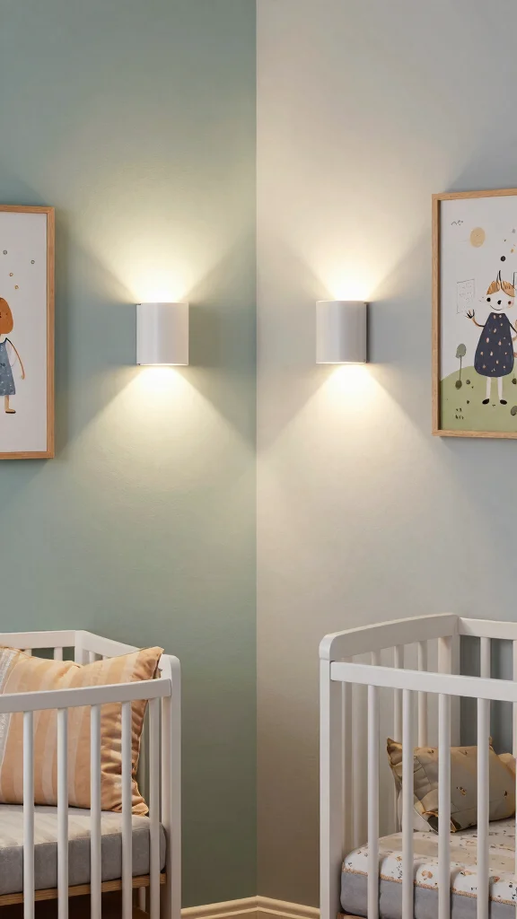 11 Nursery Lamp Ideas for a Warm Ambient Functional Baby Room - 11. Wall-Mounted LED Sconce 1