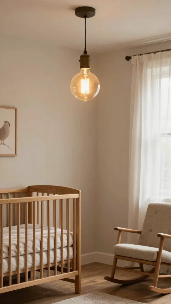 11 Nursery Lamp Ideas for a Warm Ambient Functional Baby Room - 6. Vintage Edison Bulb Lamp 1