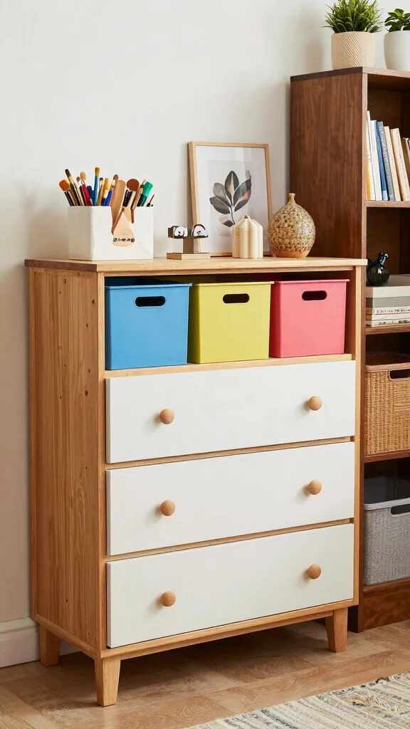 11 Storage Room Cabinet Organization Ideas for a Polished Functional Space - 8. Repurposed Furniture 1
