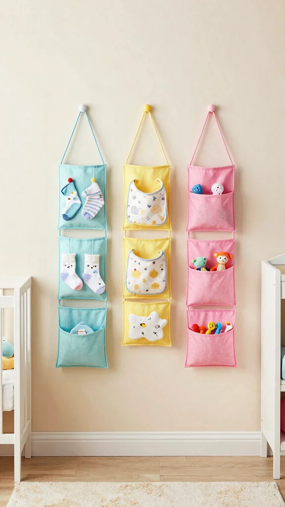 11 Storage Room Nursery Ideas for a Dual-Purpose Baby and Storage Space - 8. Hanging Organizers for Small Items 1