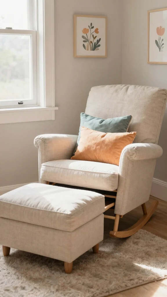 11 Storage Room Nursery Ideas for a Dual-Purpose Baby and Storage Space - 9. Multi-Purpose Rocking Chair 1