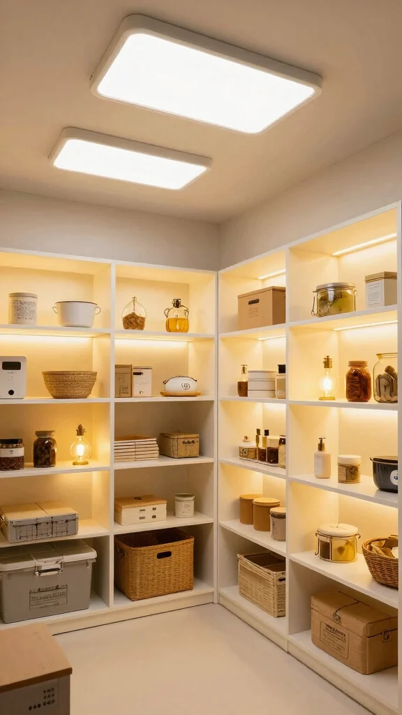 11 Storage Room Remodel Ideas for a Functional Beautiful Transformation - 10. Smart Lighting Solutions 1