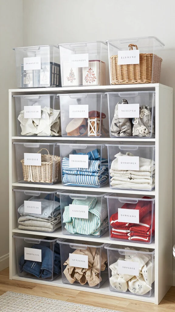 11 Storage Room Remodel Ideas for a Functional Beautiful Transformation - 9. Seasonal Rotation 1