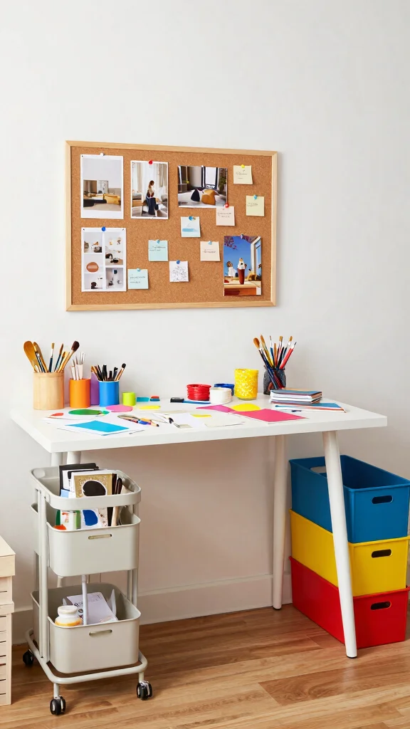 11 Storage Room Renovation Ideas for a Refreshed Organized Space - 3. Create a Crafting Corner 1