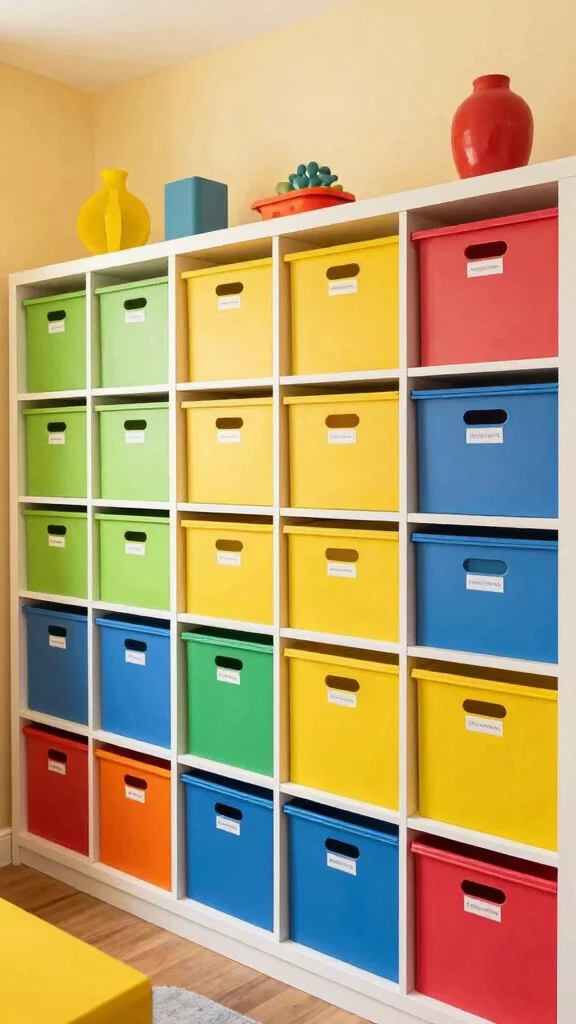 11 Storage Room Renovation Ideas for a Refreshed Organized Space - 4. Color Code Your Storage 1