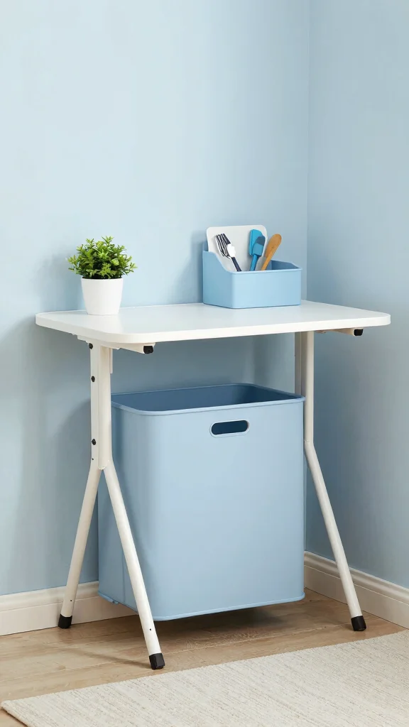 11 Storage Room Renovation Ideas for a Refreshed Organized Space - 5. Incorporate a Folding Table 1