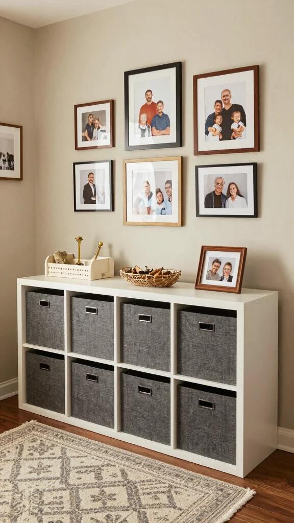 12 Aesthetic Storage Room Ideas for a Stylish Organized Space - 12. Personalized Decor Elements 1