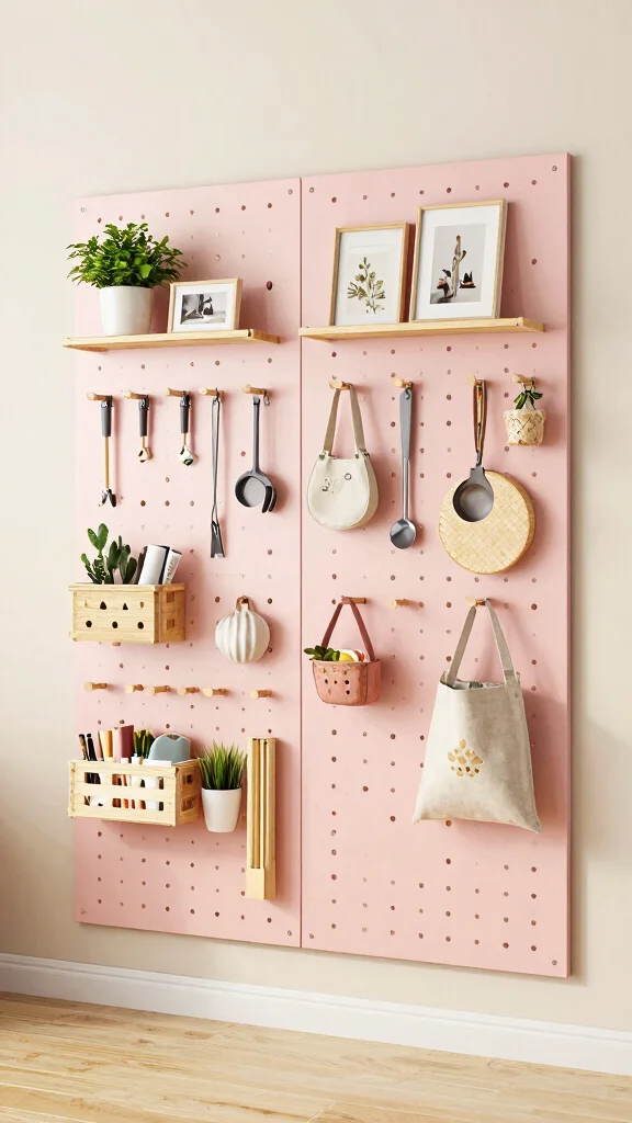 12 Aesthetic Storage Room Ideas for a Stylish Organized Space - 7. Pegboard Wall 1
