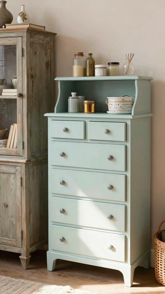 12 Aesthetic Storage Room Ideas for a Stylish Organized Space - 8. Repurposed Furniture 1