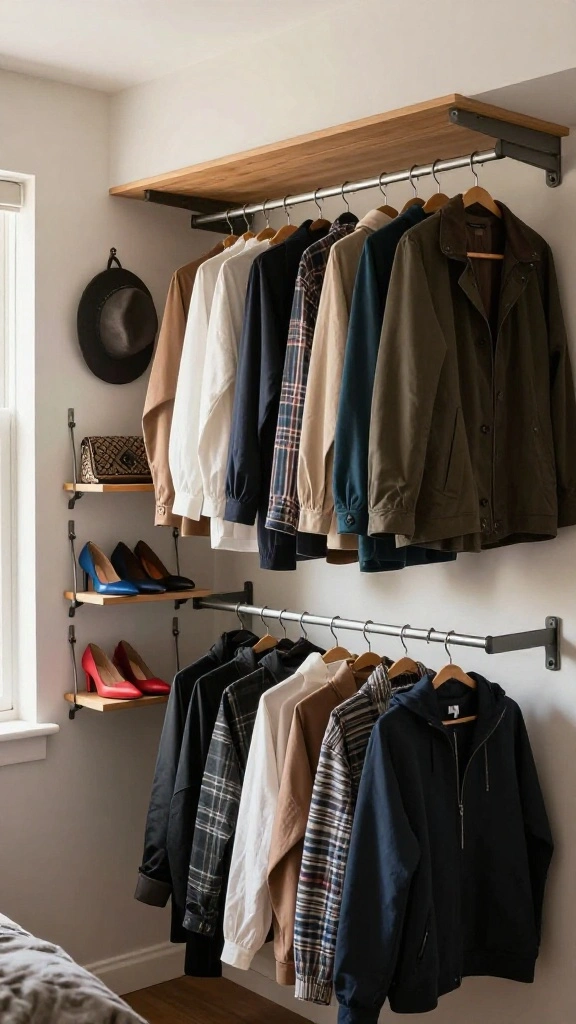12 Attic Storage Room Ideas for a Tidy Accessible Well-Organized Space - 5. Hang Clothing Organizers 1