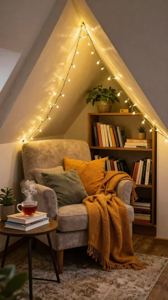 12 Attic Storage Room Ideas for a Tidy Accessible Well-Organized Space - 9. Design a Cozy Reading Nook 1