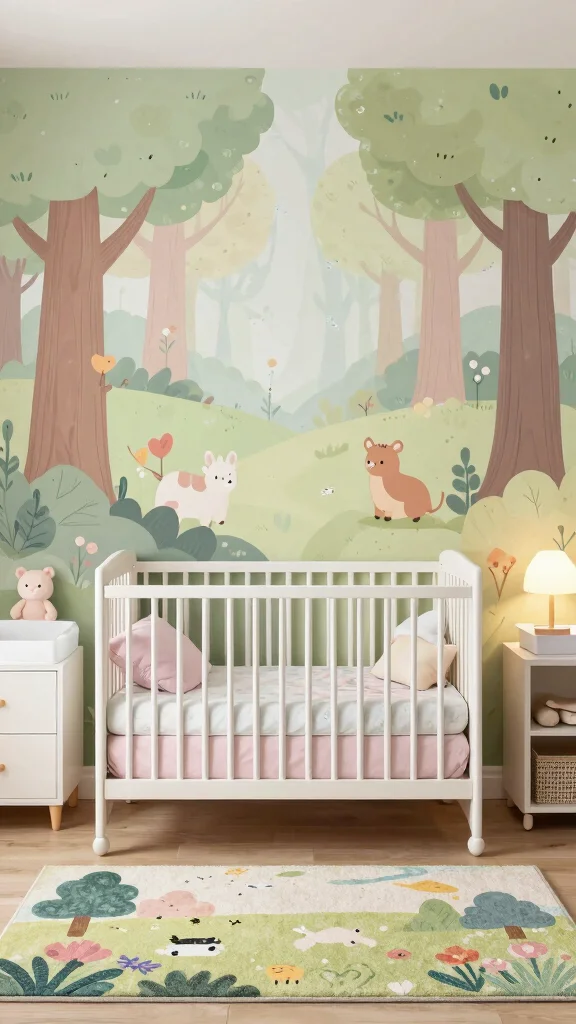 12 Baby Girl Nursery Ideas for a Sweet Stylish Baby Room - 3. Whimsical Wall Murals 1