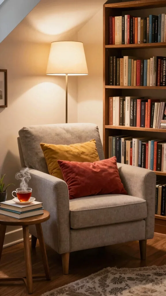 12 Basement Guest Bedroom Ideas for a Welcoming Comfortable Space - 7. Implement a Cozy Reading Nook 1