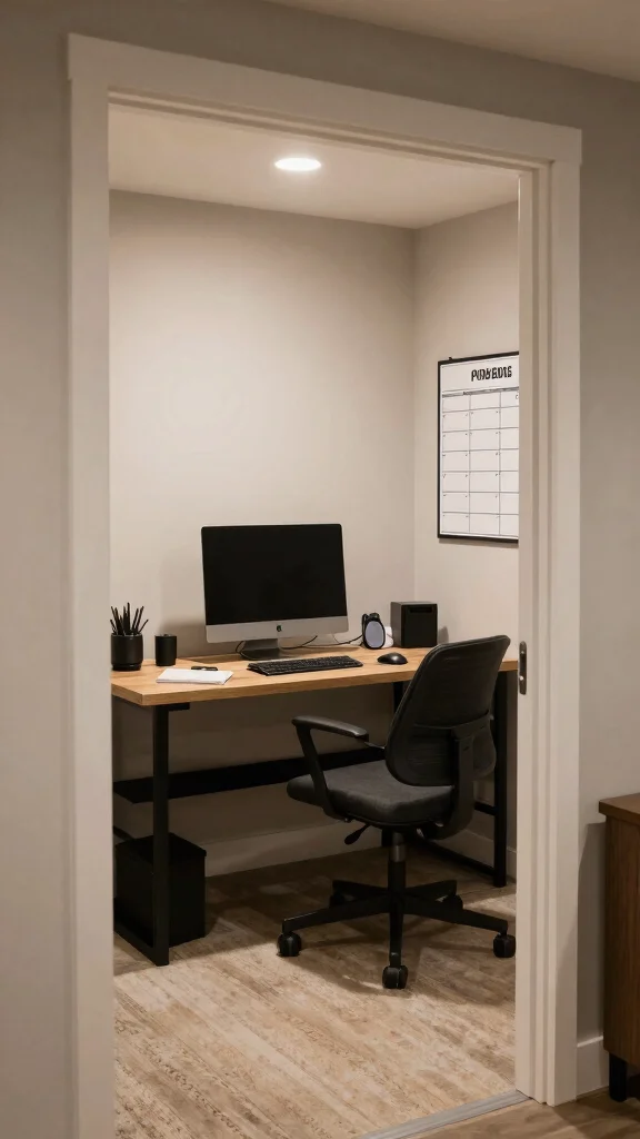 12 Basement Home Office Ideas for a Quiet Productive Workspace - 12. Establish Boundaries 1